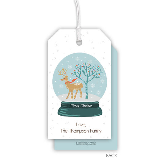 Snow Globe Hanging Gift Tags